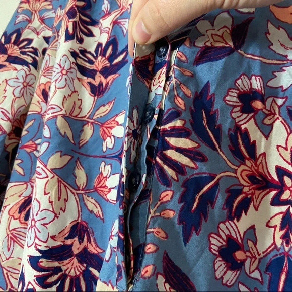 Old Navy Floral Romper Long Sleeve Hidden Button XS Boho Casual Chic - Picture 7 of 11